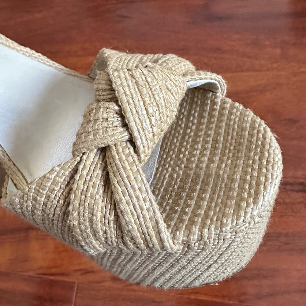 Michael Kors Knot-Top Raffia Platform Wedges - Picture 11 of 12